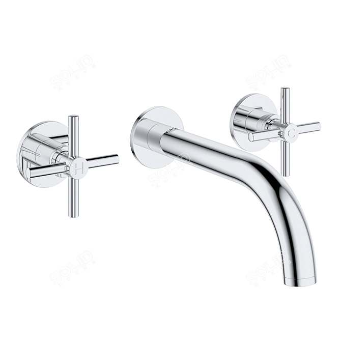 Elegant Grohe Atrio Mixer Set 3D model image 3