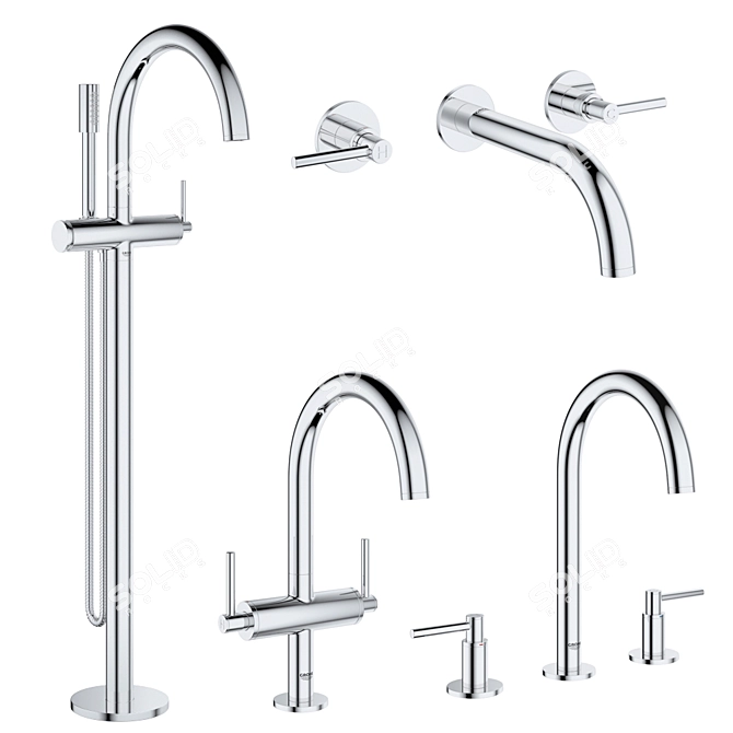 Premium Grohe Atrio Mixer Set 3D model image 1