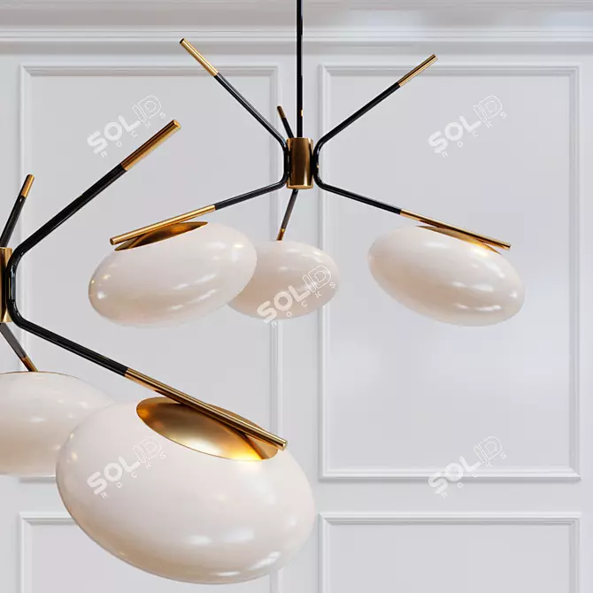 Mushroom Flare Chandelier 3D model image 1