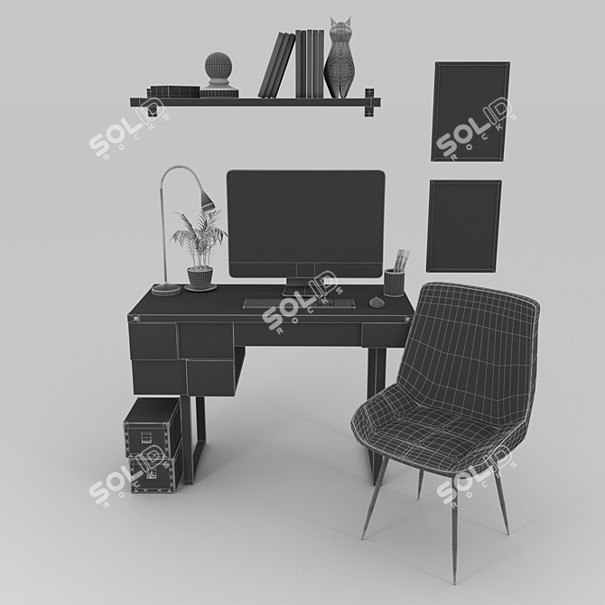 Amalia Brooklyn Workplace Set 3D model image 2