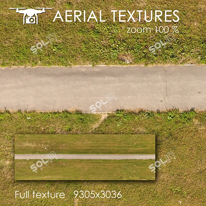 Drone-Captured Textured Landscape: Ideal for Diverse Visualization 3D model image 1