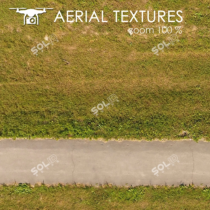 Drone-Captured Textured Landscape: Ideal for Diverse Visualization 3D model image 3