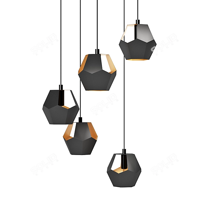 Elegant Rasigures Pendant Set 3D model image 1