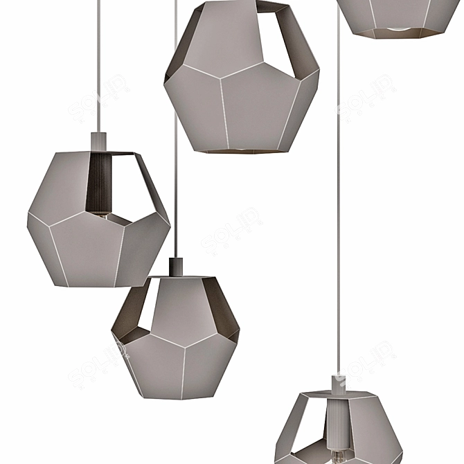 Elegant Rasigures Pendant Set 3D model image 3