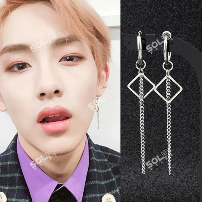 BTS Fun Earrings 3D model image 1