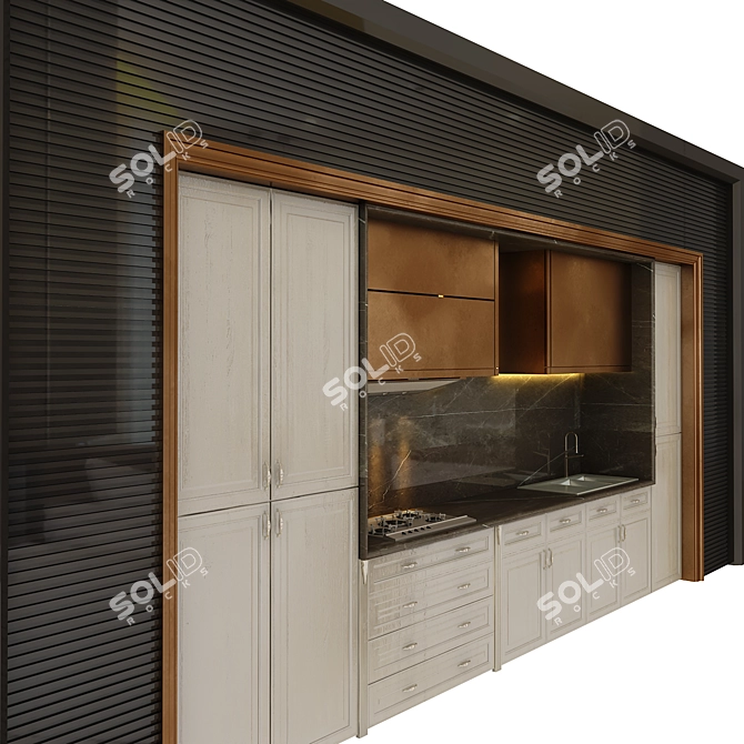 Elegant Kitchen Collection 3D model image 3