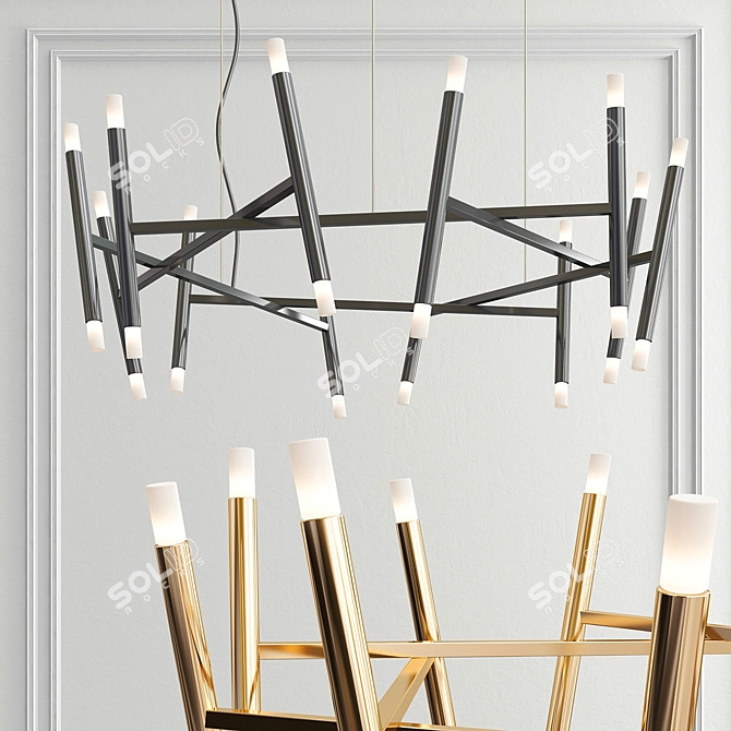 Polu Tube Pendant Light 3D model image 1