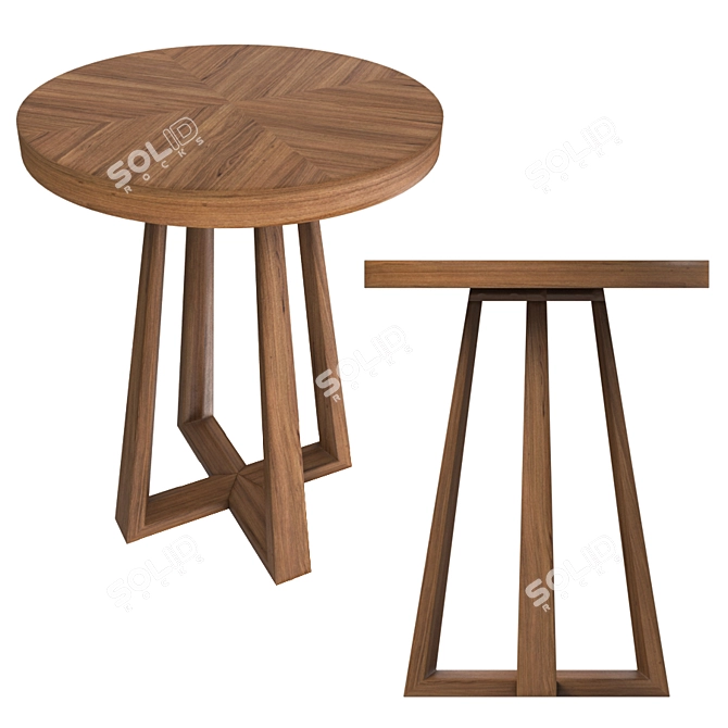 Elegant Belgrave Side Table: Stylish & Functional 3D model image 2