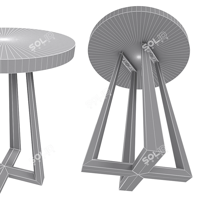 Elegant Belgrave Side Table: Stylish & Functional 3D model image 3