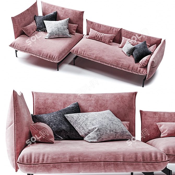 Urbanfun Retro-Modern Sofa 3D model image 2