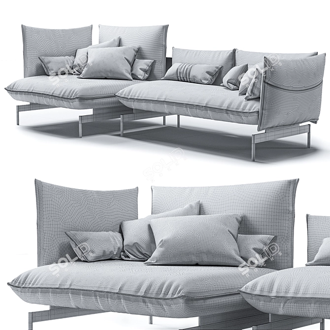 Urbanfun Retro-Modern Sofa 3D model image 3