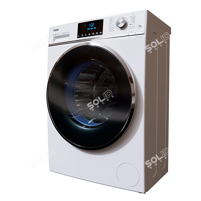 Haier HW70-BP12758S: Efficient and Spacious Washing Machine 3D model image 2