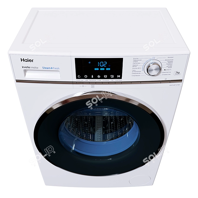 Haier HW70-BP12758S: Efficient and Spacious Washing Machine 3D model image 3