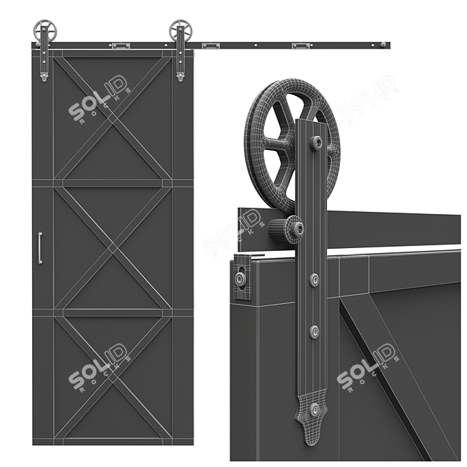 Vintage Barn Mechanism 3D model image 2