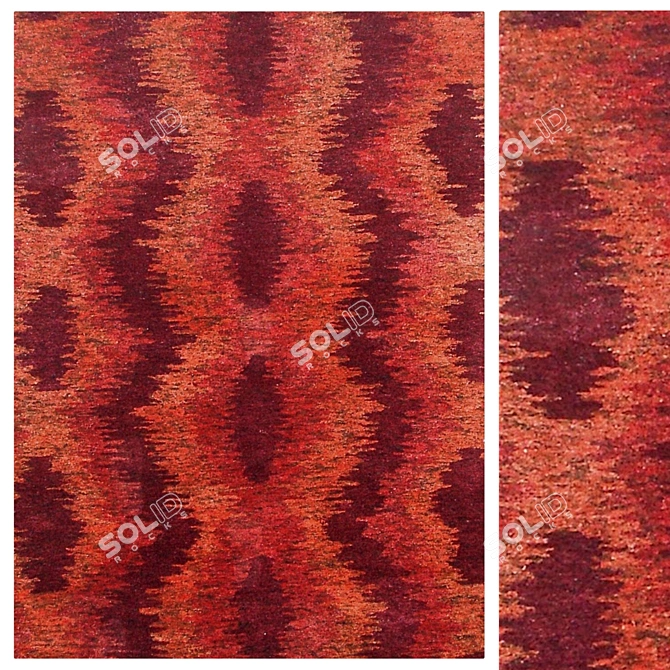 Ikat Verve Contemporary Rug 3D model image 1