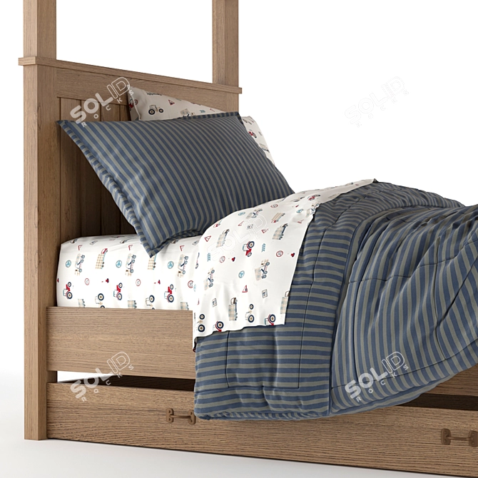 Kenwood Bunk Bed: Sleek & Stylish! 3D model image 3