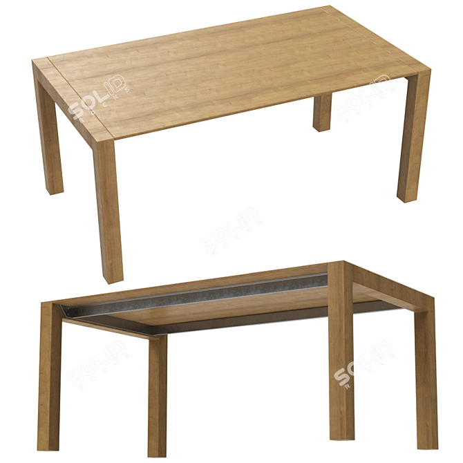 Bramante Extendable Dining Table 3D model image 1