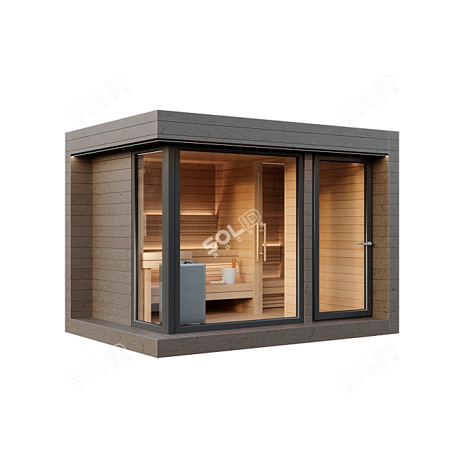 Luxury Sauna Retreat 3D model image 2