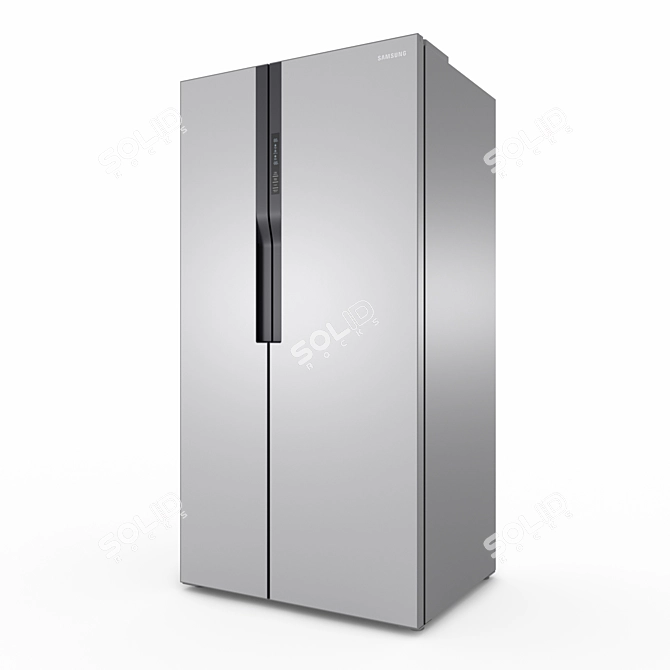 Samsung Glass Finish Side-by-Side Refrigerators 3D model image 17