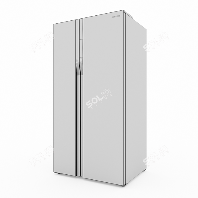 Samsung Glass Finish Side-by-Side Refrigerators 3D model image 33