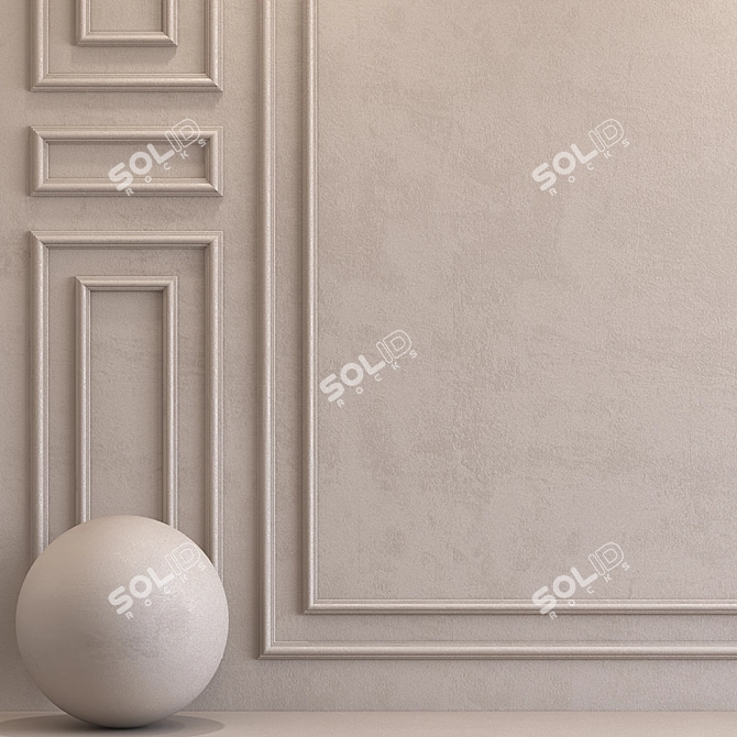 Elegant Molding Plaster 25 - Sophisticated Silver 3D model image 2