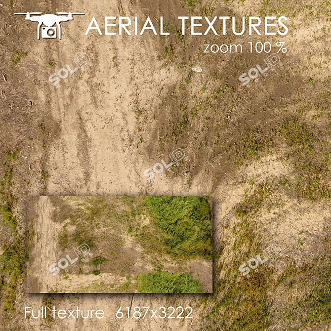 Seamless Aerial Terrain Texture 3D model image 1