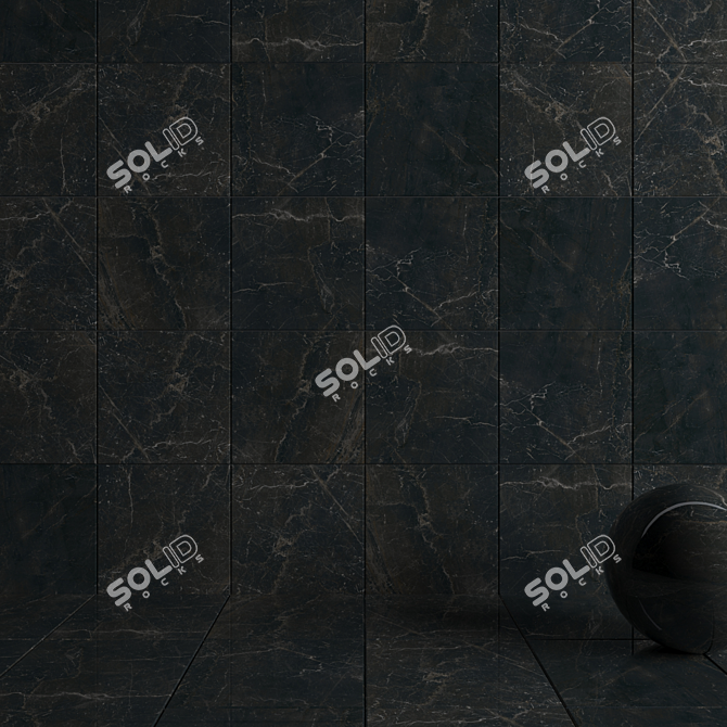 Stylish Wall Tiles Set: Carelia Black 3D model image 3