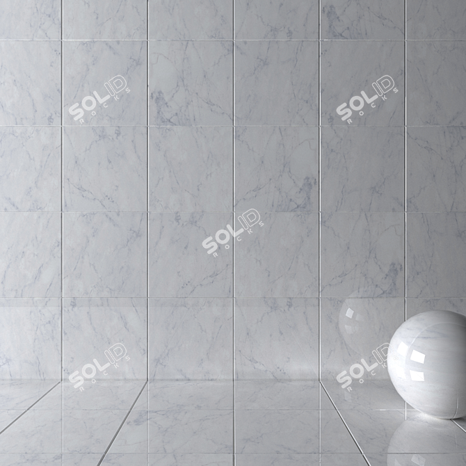 Classic Calacatta Carrara Wall Tiles 3D model image 2