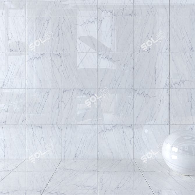 Classic Calacatta Wall Tiles - Elegant and Versatile 3D model image 1