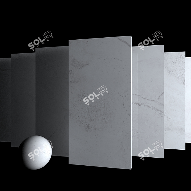  Kolomb Gray Marble Set: High-Definition Multi-Texture for 3D Rendering 3D model image 3