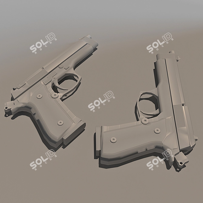  Reliable and Versatile Beretta M9 3D model image 3