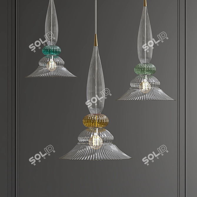 Reflex Palazzo Pendant Light 3D model image 1