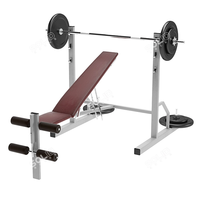 Premium Gym Equipment: V-Ray Render 3D model image 8