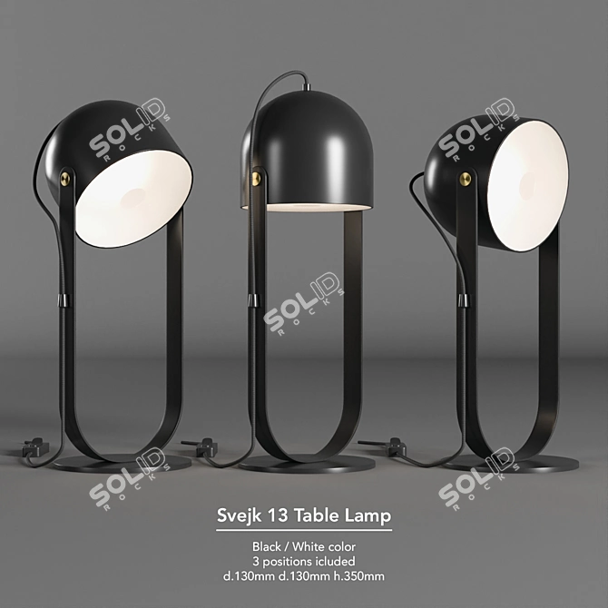 Svejk 13 Table Lamp: Sleek Design, Customizable Length 3D model image 2