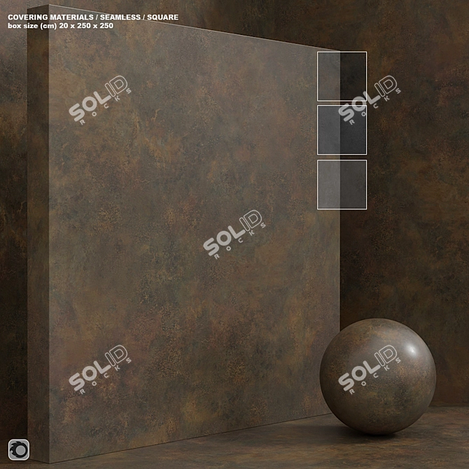 Seamless Material Set: Plaster Concrete Metal 3D model image 1