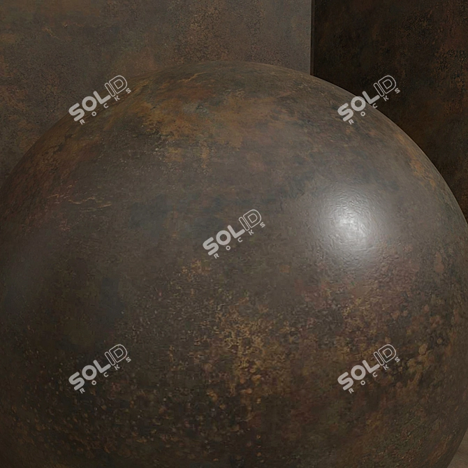 Seamless Material Set: Plaster Concrete Metal 3D model image 2