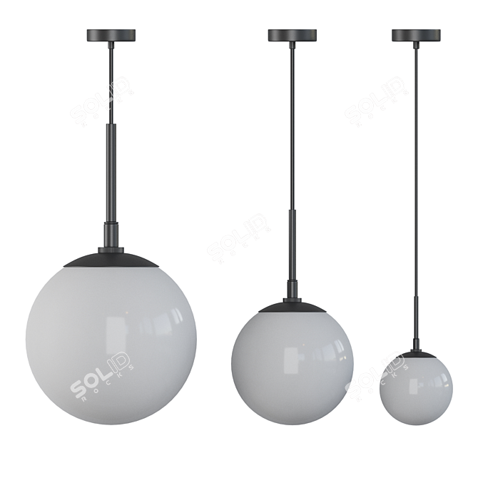 Modern Glass Pendant Light IOCO 3D model image 1