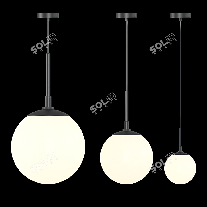 Modern Glass Pendant Light IOCO 3D model image 2