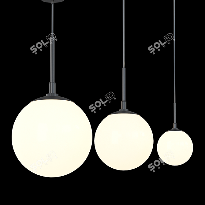 Modern Glass Pendant Light IOCO 3D model image 3