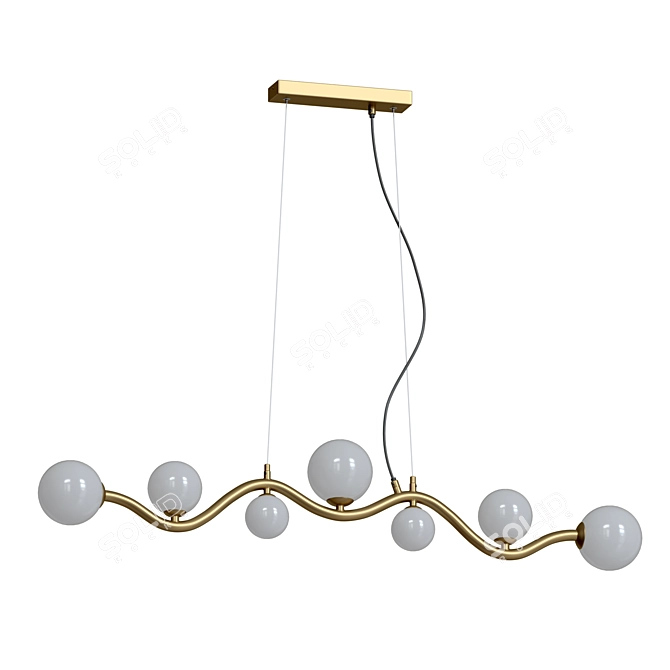 Elegant Uva Pendant Lamp 3D model image 1