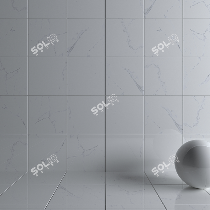 Classic Calacatta White Wall Tiles 3D model image 3