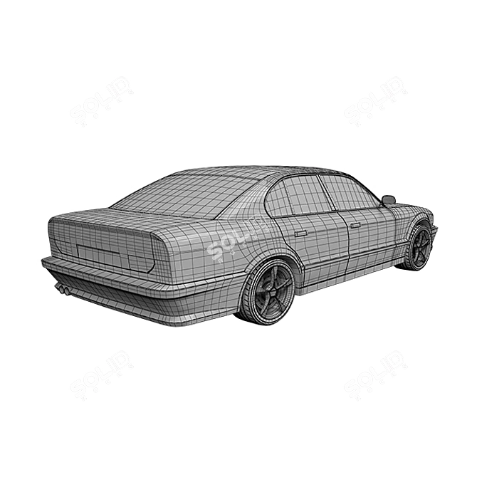 Title: BMW M5 E34 Replica 3D model image 4