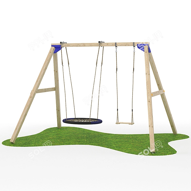 Blue Rabbit Freeswing Playground 3D model image 1