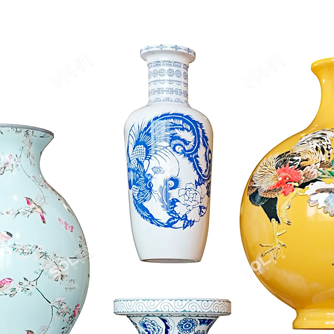 Elegant Chinese Vase - 3D Model 3D model image 3