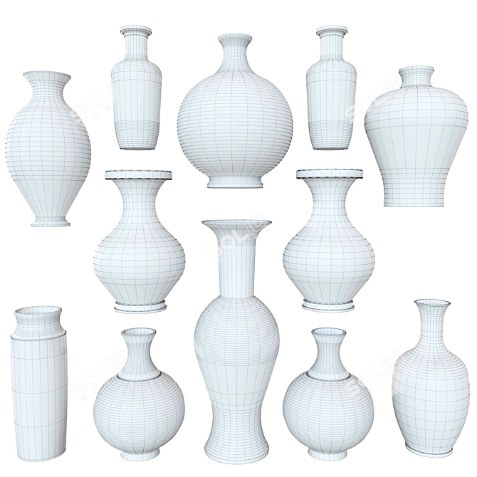 Elegant Chinese Vase - 3D Model 3D model image 5