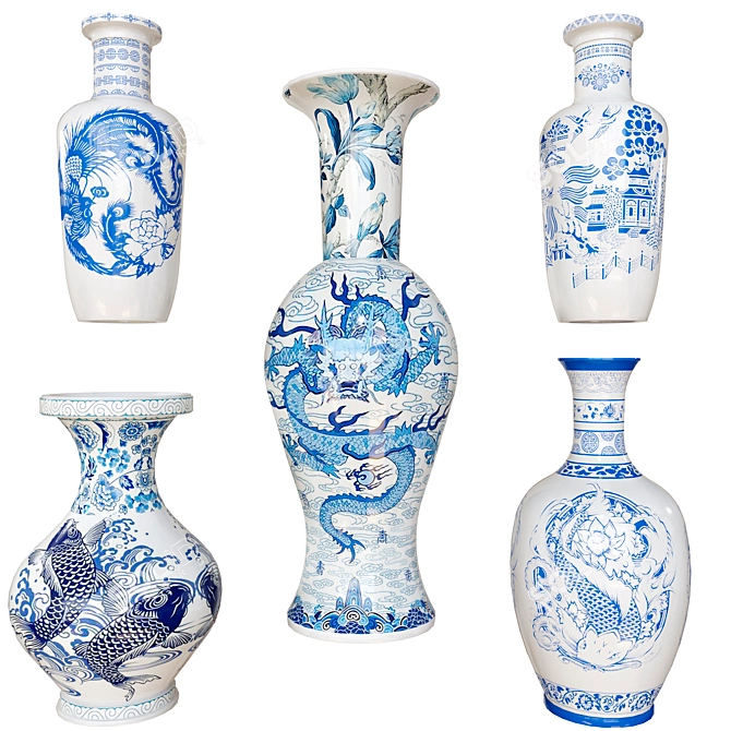 Elegant Chinese Vase - 3D Model 3D model image 8