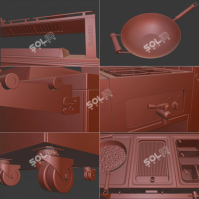 Powerful Blanco Cook Classic Front Cooker 3D model image 5