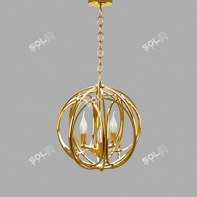 Elegant Kilian Chandelier 3D model image 2