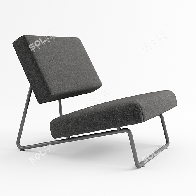 Richard Lampert Lounge Chair: Timeless Comfort 3D model image 1