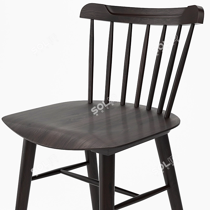 Elegant TON IRONICA Barstool 3D model image 2